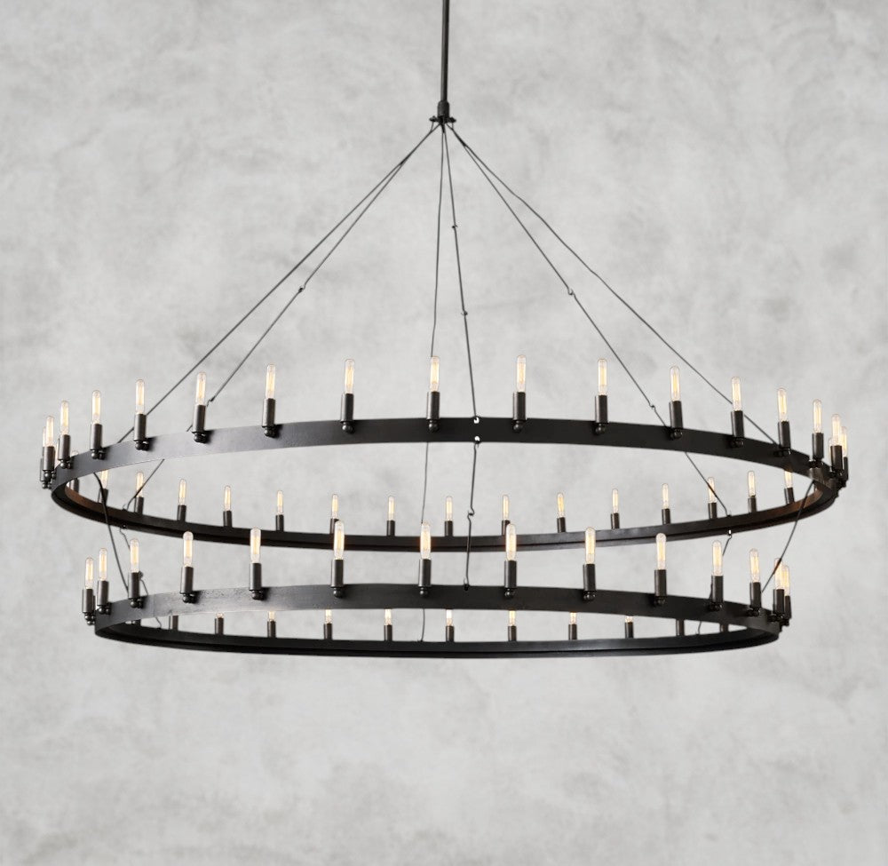 Camino Vintage Filament Two-Tier Chandelier 38", 50", 63", 71"